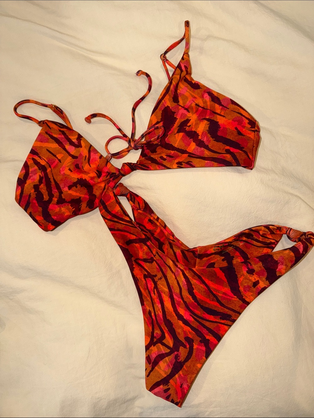 Skatie Swim Animal-Print Two-Piece Swimsuit Suzanne bottom and Sarah top in WILD